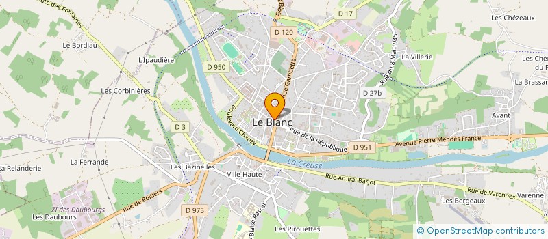localisation de l'entreprise MADAME LAURENCE COURTOIS à LE BLANC