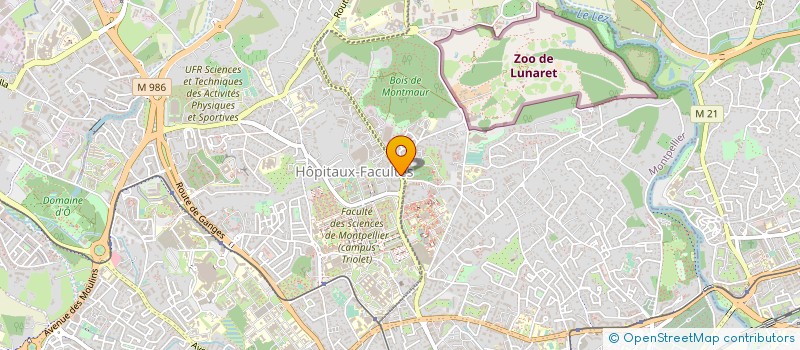 localisation de l'entreprise MADAME LAURENCE CURE à MONTPELLIER