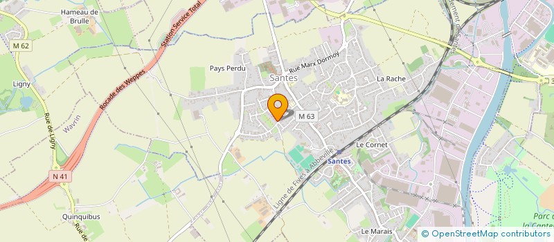 localisation de l'entreprise MADAME LAURENCE DE WILDE  SANTES