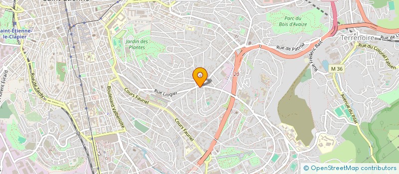 localisation de l'entreprise MADAME LAURENCE DELORME  SAINT-ETIENNE