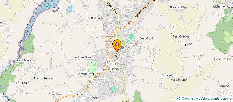 localisation de l'entreprise MADAME LAURENCE DERRIOU  PLESTIN-LES-GREVES