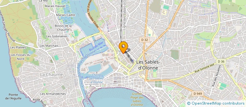 localisation de l'entreprise MADAME LAURENCE DERVIN à LES SABLES D'OLONNE
