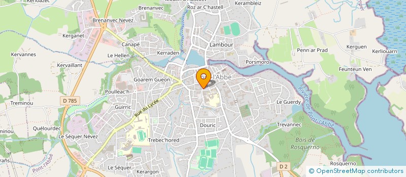 localisation de l'entreprise MADAME LAURENCE DONVAL à PONT-L'ABBE