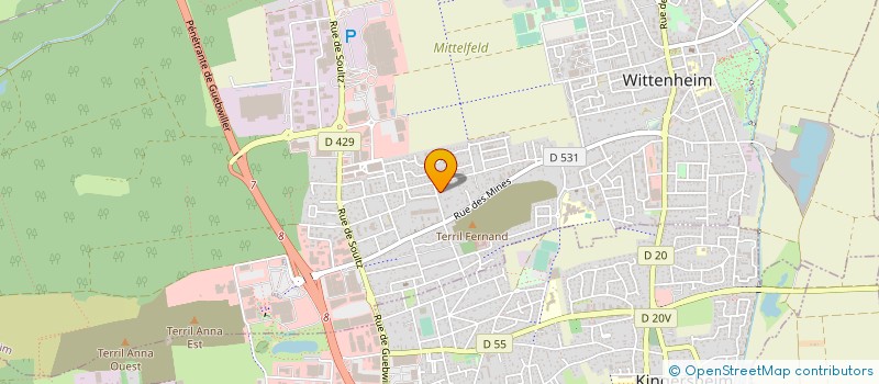 localisation de l'entreprise MADAME LAURENCE DORNIER  WITTENHEIM