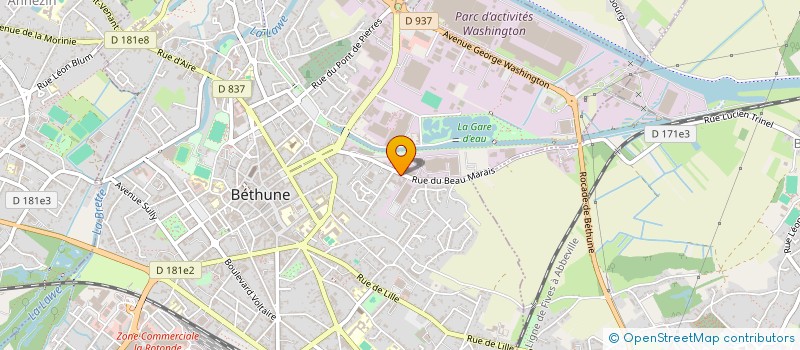 localisation de l'entreprise MADAME LAURENCE DUBRULLE à BETHUNE