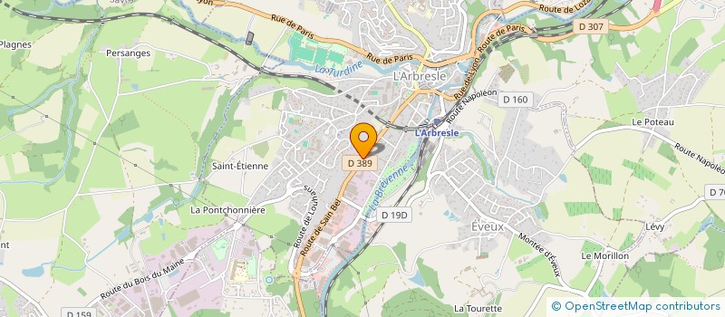 localisation de l'entreprise MADAME LAURENCE DUCREUX  L'ARBRESLE