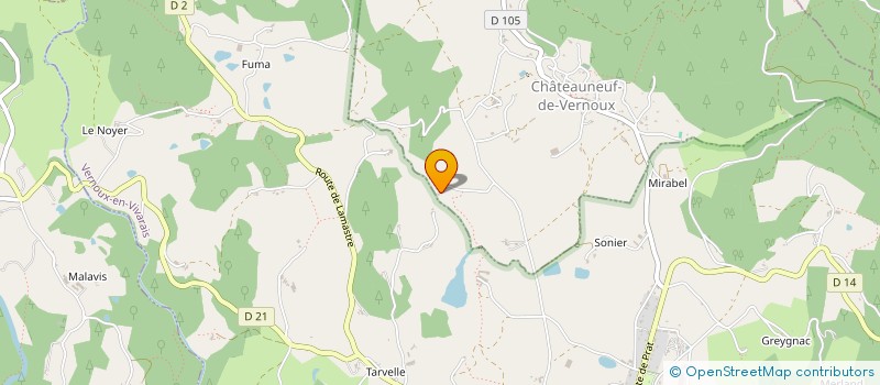 localisation de l'entreprise MADAME LAURENCE DUCROS  CHATEAUNEUF-DE-VERNOUX