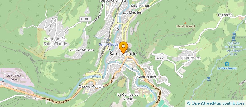 localisation de l'entreprise MADAME LAURENCE DUNOD à SAINT-CLAUDE