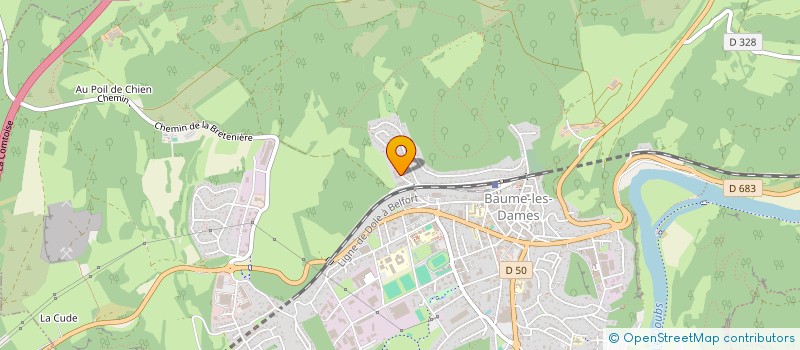 localisation de l'entreprise MADAME LAURENCE FEBVET  BAUME-LES-DAMES