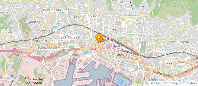 localisation de l'entreprise MADAME LAURENCE FOURTANIER  TOULON