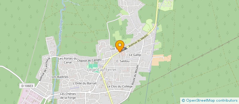 localisation de l'entreprise MADAME LAURENCE GEFFARD  LEGE-CAP-FERRET