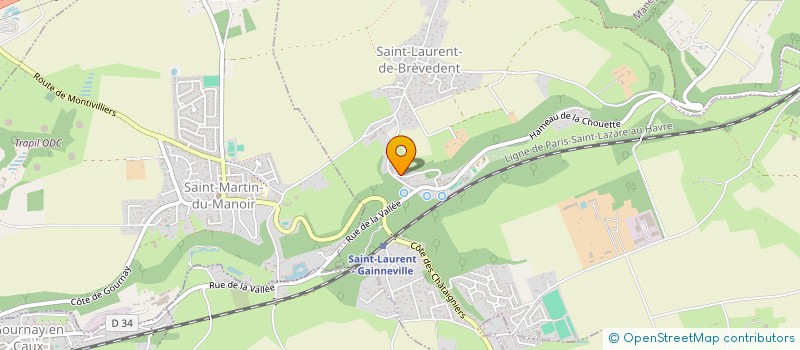 localisation de l'entreprise MADAME LAURENCE GODEFROY  SAINT-LAURENT-DE-BREVEDENT