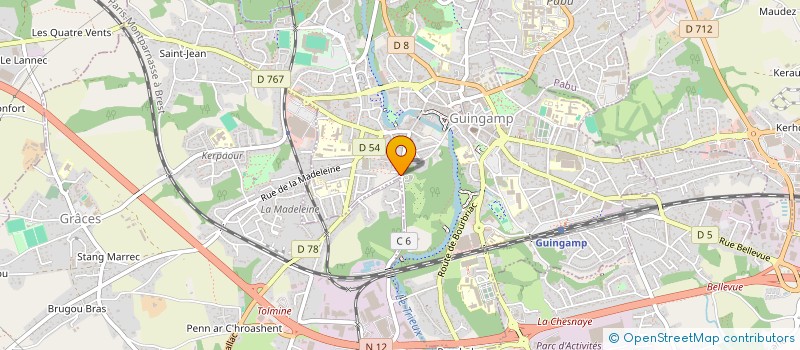 localisation de l'entreprise MADAME LAURENCE GOHIER  GUINGAMP