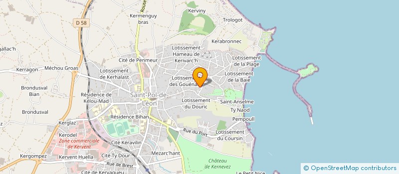 localisation de l'entreprise MADAME LAURENCE GUEGUEN  SAINT-POL-DE-LEON