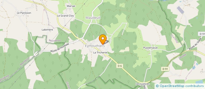 localisation de l'entreprise MADAME LAURENCE GUYADER à EYMOUTHIERS