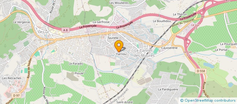 localisation de l'entreprise MADAME LAURENCE HUGUES à LE CANNET-DES-MAURES