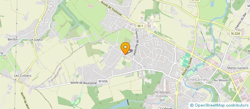 localisation de l'entreprise MADAME LAURENCE JAILLET  CORNEBARRIEU