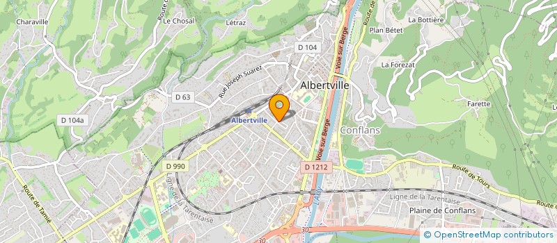 localisation de l'entreprise MADAME LAURENCE JORIOZ  ALBERTVILLE