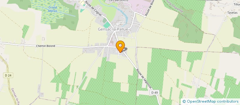 localisation de l'entreprise MADAME LAURENCE JOUSSEAUME à GENSAC-LA-PALLUE