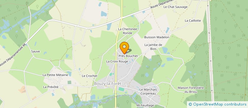 localisation de l'entreprise MADAME LAURENCE LADON à BOUZY-LA-FORET