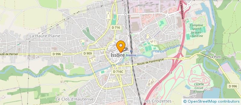 localisation de l'entreprise MADAME LAURENCE LANTELME à ISSOIRE