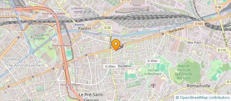 localisation de l'entreprise MADAME LAURENCE LAVIDIERE  PANTIN