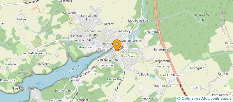 localisation de l'entreprise MADAME LAURENCE LE BIGOT  HOPITAL-CAMFROUT