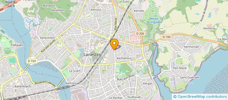 localisation de l'entreprise MADAME LAURENCE LE CALVE  LANESTER