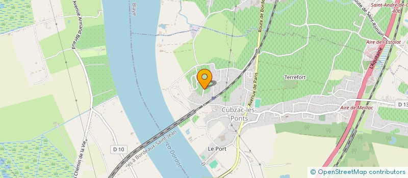 localisation de l'entreprise MADAME LAURENCE LEFEBVRE-DRUELLE  CUBZAC-LES-PONTS