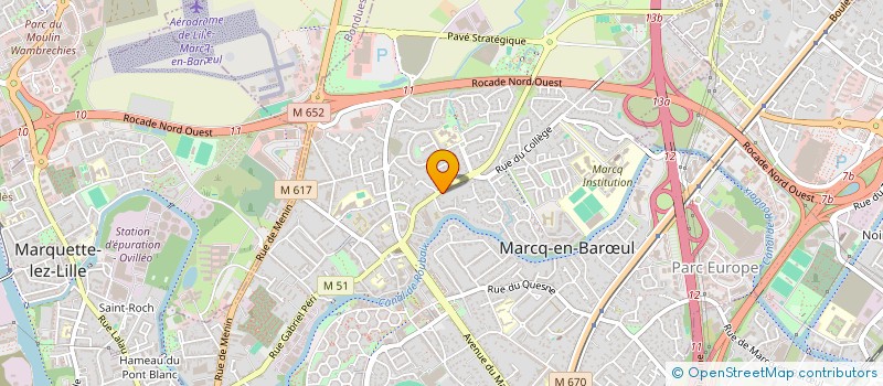 localisation de l'entreprise MADAME LAURENCE LEGER à MARCQ-EN-BARŒUL