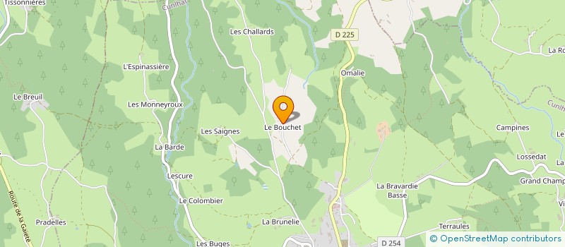 localisation de l'entreprise MADAME LAURENCE LOURDELLE  CUNLHAT