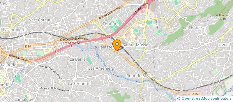 localisation de l'entreprise MADAME LAURENCE MARCHAL  TOULON