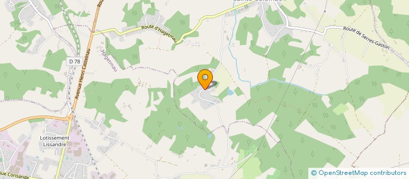 localisation de l'entreprise MADAME LAURENCE-MARGUERITE DARRIEUTORT  SAINTE-COLOMBE