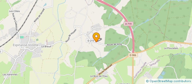 localisation de l'entreprise MADAME LAURENCE MARTENAT  ESPINASSE-VOZELLE