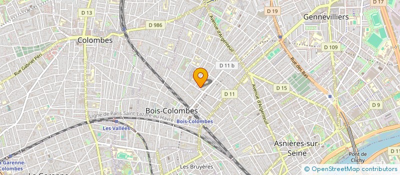 localisation de l'entreprise MADAME LAURENCE MARTY à BOIS-COLOMBES