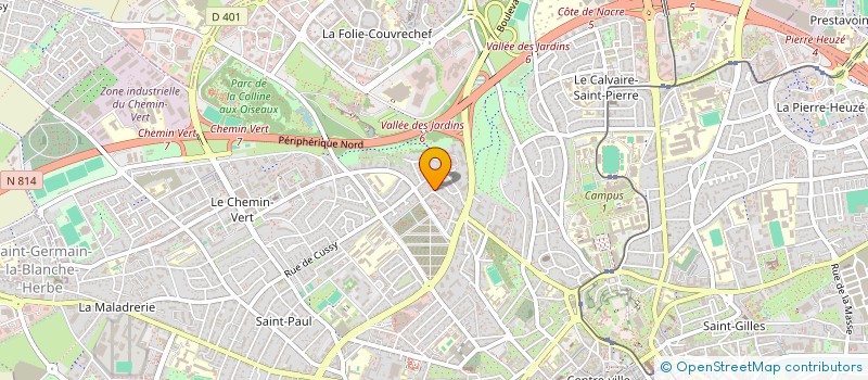 localisation de l'entreprise MADAME LAURENCE MERVEILLEUX DU VIGNAUX à CAEN