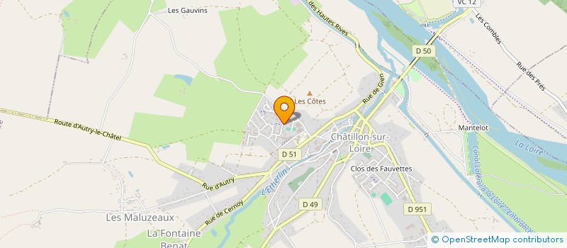 localisation de l'entreprise MADAME LAURENCE MOREAU à CHATILLON-SUR-LOIRE