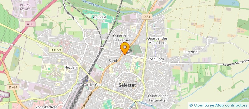 localisation de l'entreprise MADAME LAURENCE MOUGIN  SELESTAT