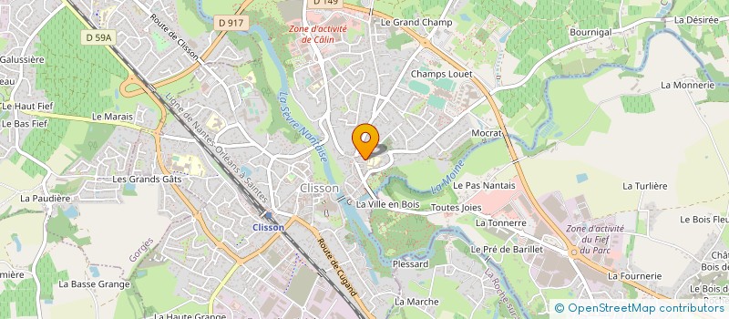 localisation de l'entreprise MADAME LAURENCE OBLETTE à CLISSON