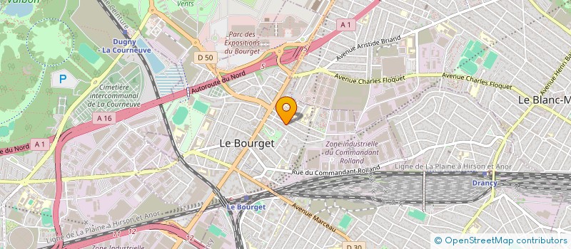 localisation de l'entreprise MADAME LAURENCE PHILIPPE à LE BOURGET