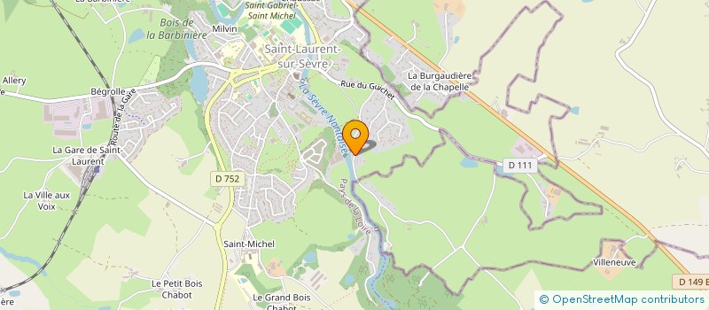 localisation de l'entreprise MADAME LAURENCE PICHAUD à SAINT-LAURENT-SUR-SEVRE