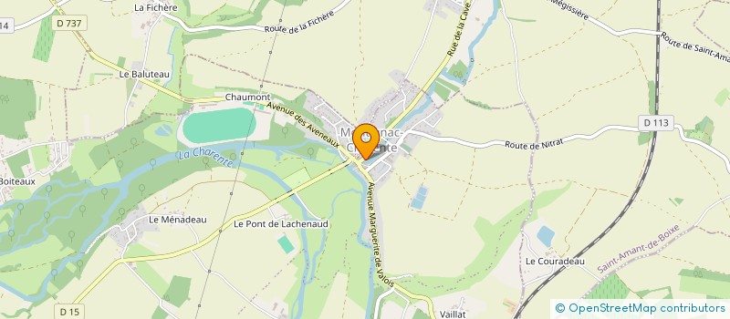 localisation de l'entreprise MADAME LAURENCE PINAUD à MONTIGNAC-CHARENTE