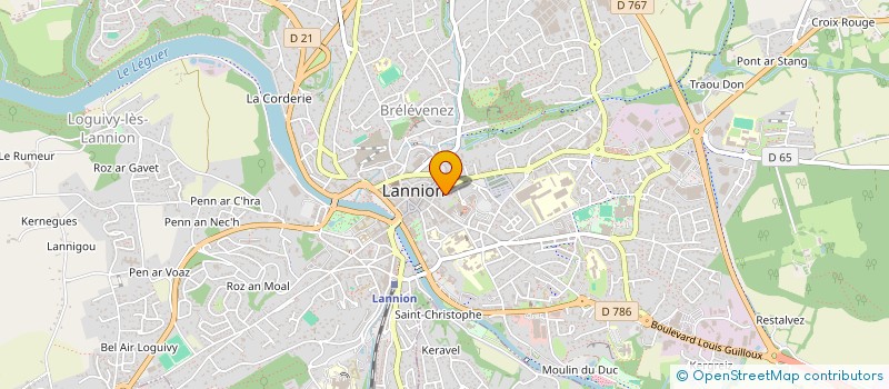 localisation de l'entreprise MADAME LAURENCE PLEVERT à LANNION