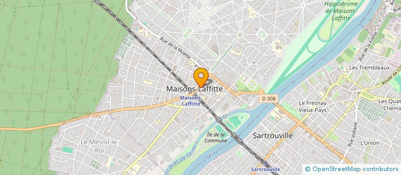 localisation de l'entreprise MADAME LAURENCE PONCET  MAISONS-LAFFITTE