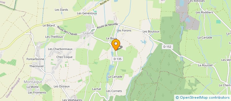localisation de l'entreprise MADAME LAURENCE PORTE à GLAINE-MONTAIGUT
