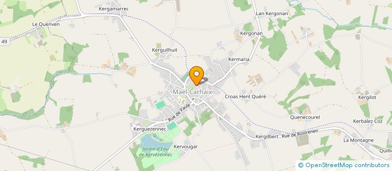 localisation de l'entreprise MADAME LAURENCE PORTERET  MAEL-CARHAIX
