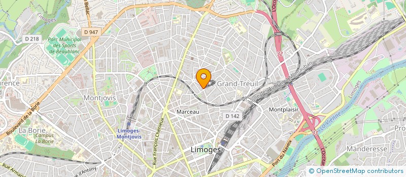 localisation de l'entreprise MADAME LAURENCE POURTEIN à LIMOGES