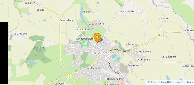 localisation de l'entreprise MADAME LAURENCE PREAULT à LA GAUBRETIERE