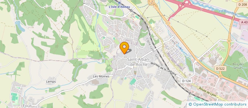 localisation de l'entreprise MADAME LAURENCE QUOST  SAINT-ALBAN-DE-ROCHE