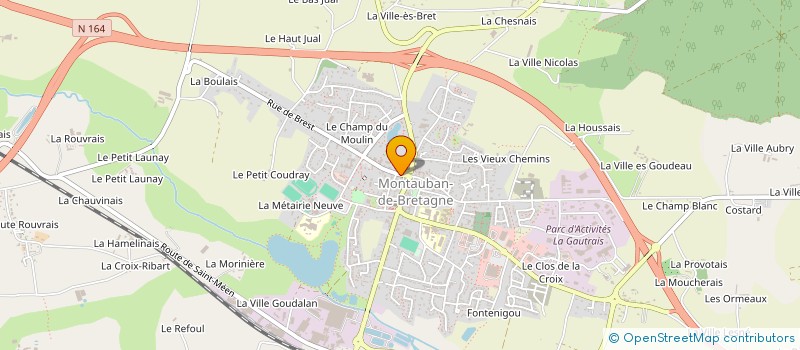 localisation de l'entreprise MADAME LAURENCE RENOUARD à MONTAUBAN-DE-BRETAGNE